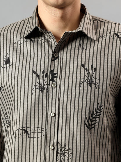 Lomofy Premium Cotton Print Shirt