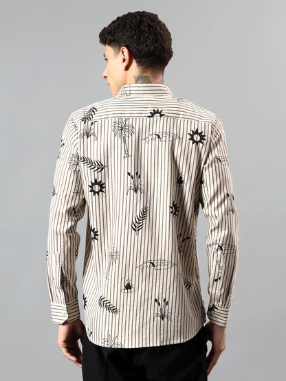 Lomofy Premium Cotton Print Shirt