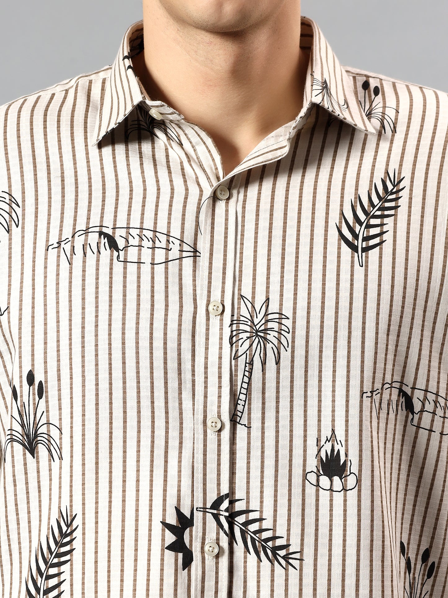 Lomofy Premium Cotton Print Shirt
