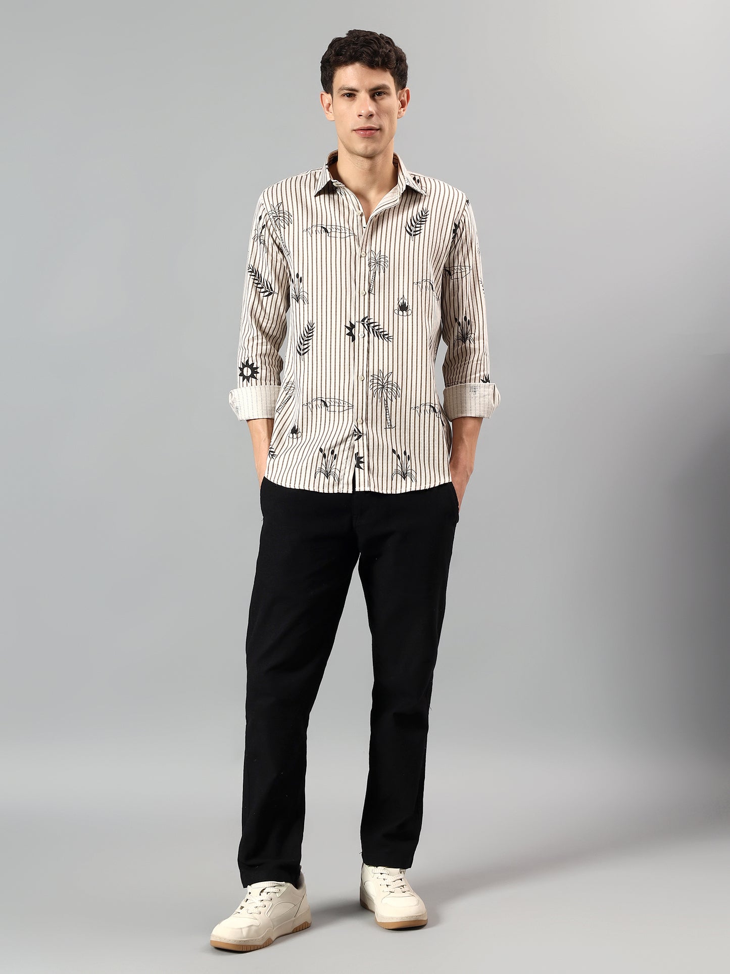 Lomofy Premium Cotton Print Shirt