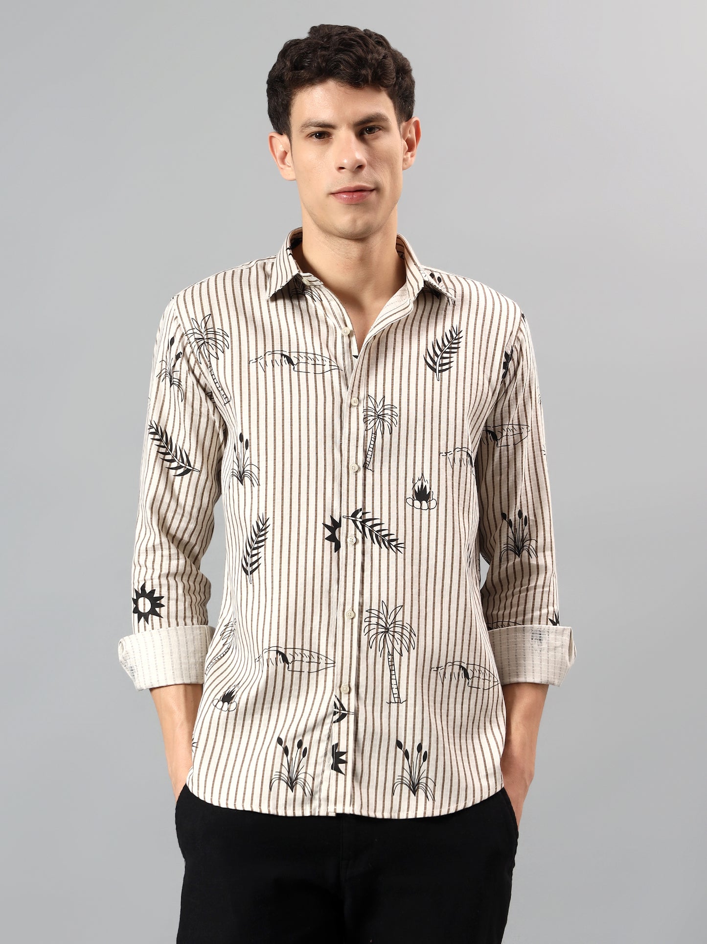 Lomofy Premium Cotton Print Shirt