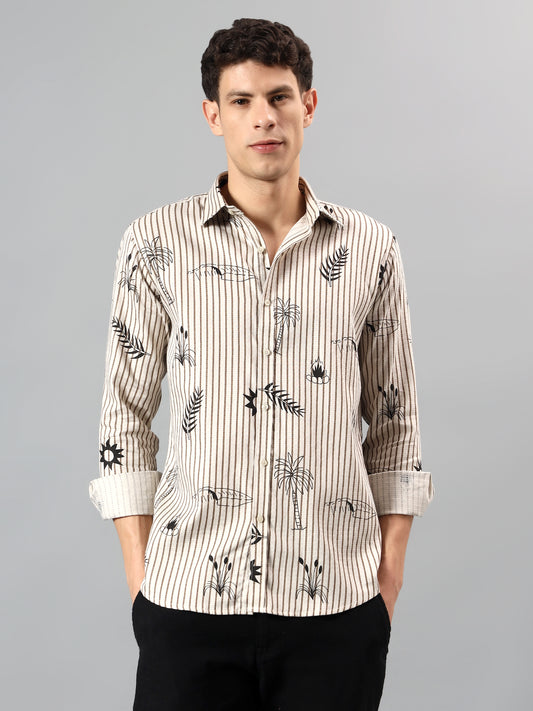 Lomofy Premium Cotton Print Shirt