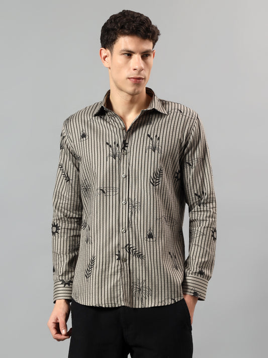 Lomofy Premium Cotton Print Shirt