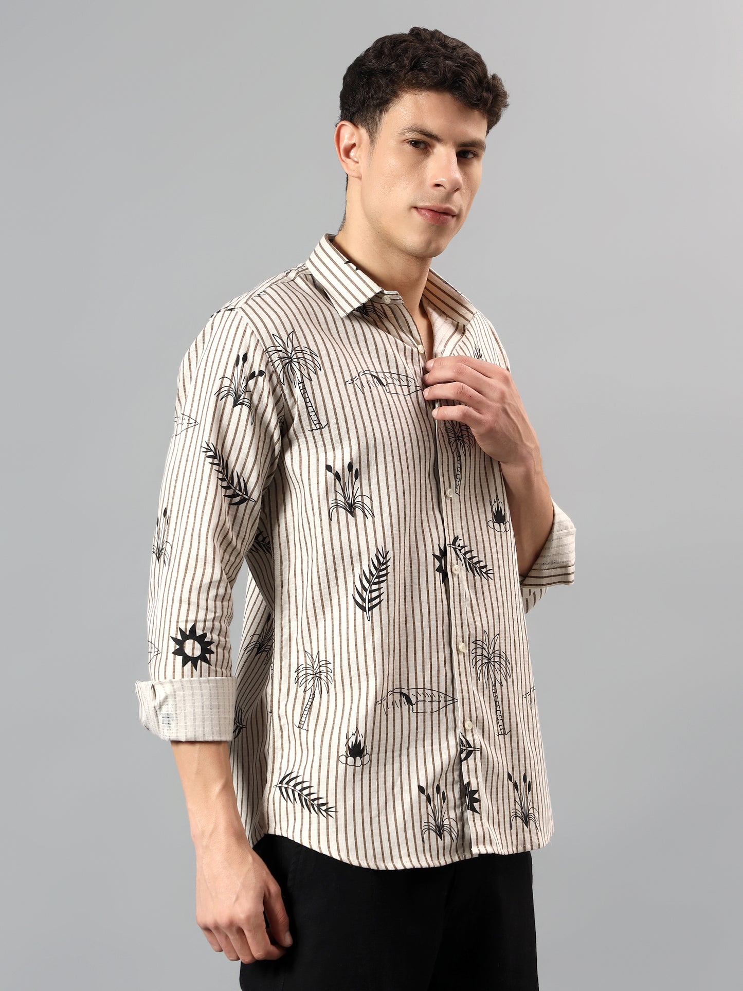 Lomofy Premium Cotton Print Shirt