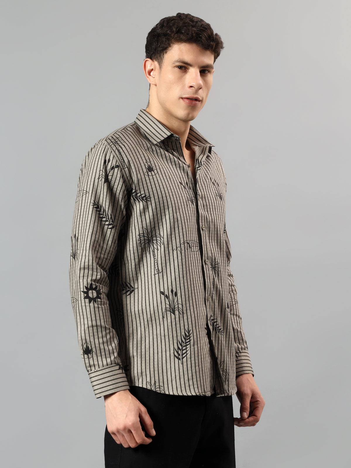 Lomofy Premium Cotton Print Shirt