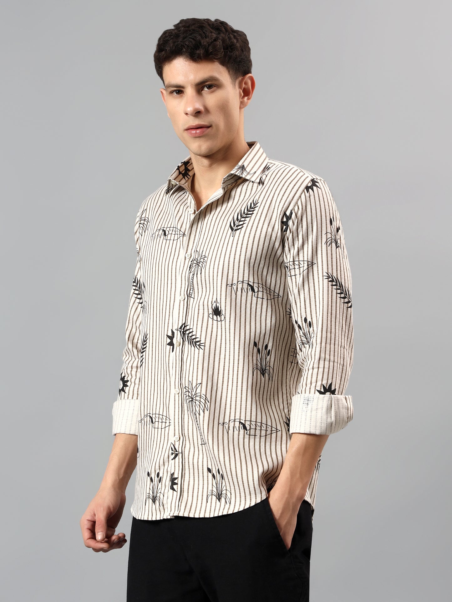 Lomofy Premium Cotton Print Shirt