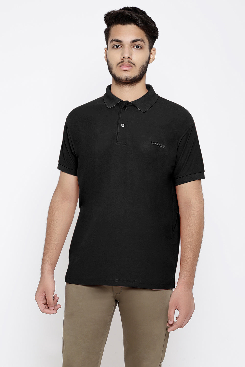 Lomofy Premium Cotton Collar T-Shirts For Men's