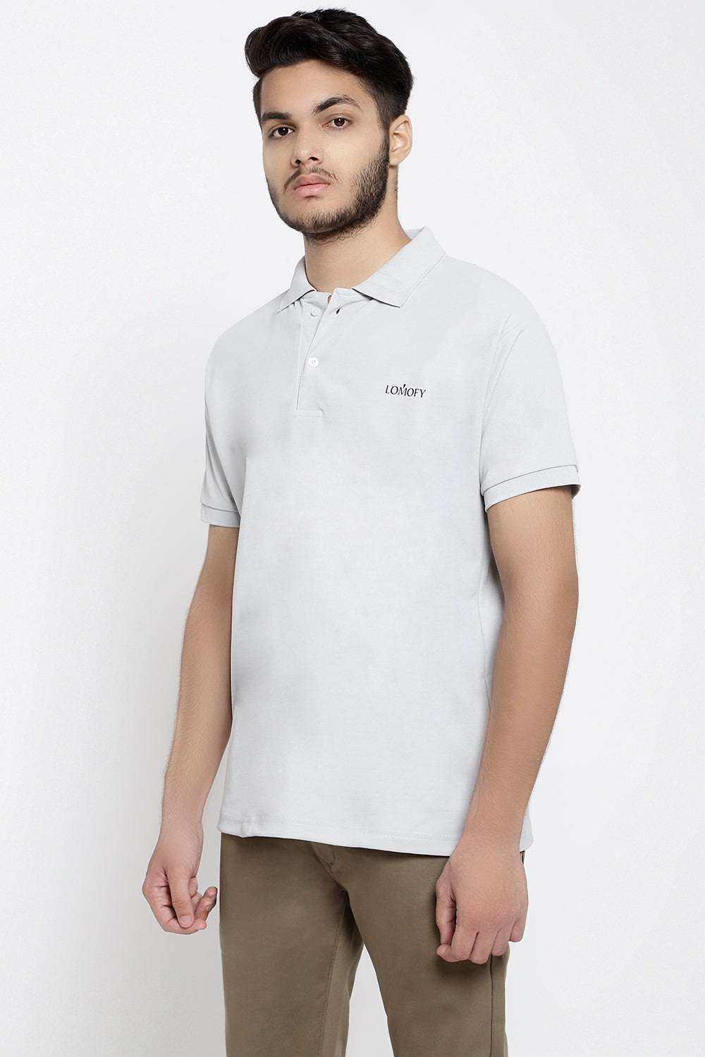 Lomofy Premium Cotton Collar T-Shirts For Men's