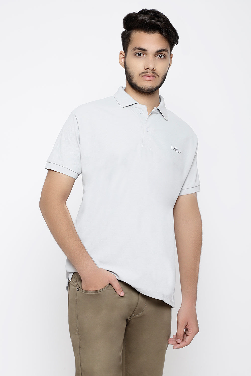 Lomofy Premium Cotton Collar T-Shirts For Men's